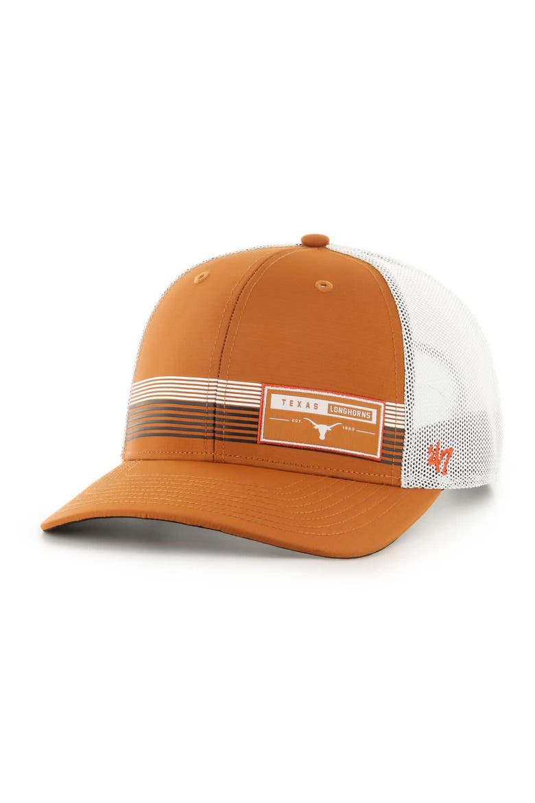 Men's '47  Texas Orange Texas Longhorns Rangefinder brrr Trucker Adjustable Hat, Main, color, Burnt Orange