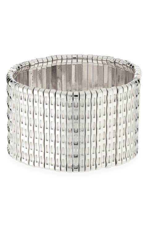 Wavy Metallic Stretch Bracelet