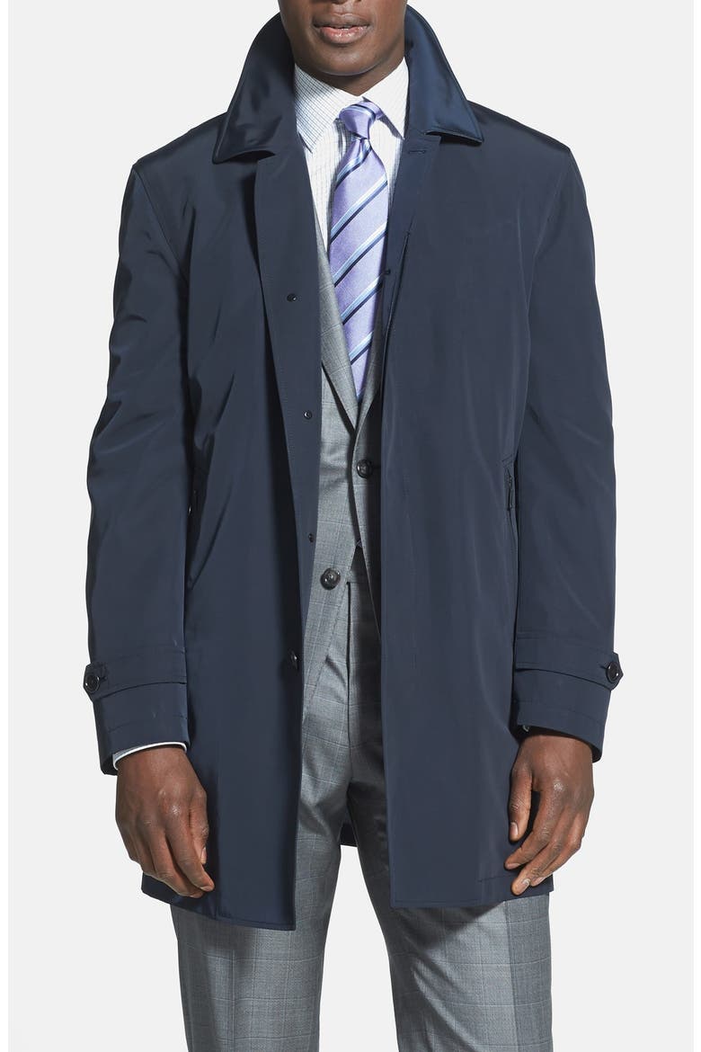 Classic Fit Raincoat, Alternate, color, NAVY