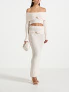 Manière De Voir Amy Asymmetric Midaxi Skirt With Hardware Detail