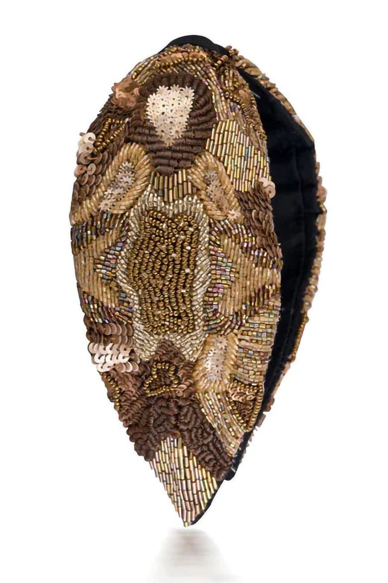 Gracious Knotted Headband - Bronze, Main, color, Gold