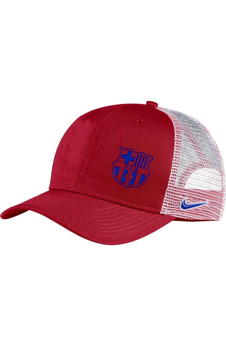 Nike Men's Nike Crimson Barcelona Classic99 Trucker Snapback Hat, Main, color, Crimson