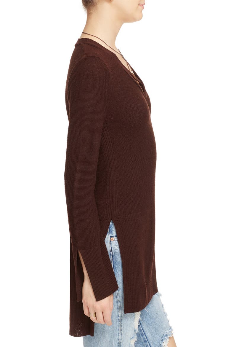 Crisscross Sweater, Alternate, color, CHOCOLATE