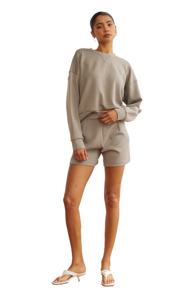 Rebody Active Essential Scuba Knit Crewneck Sweatshirt, Alternate, color, Desert Sage