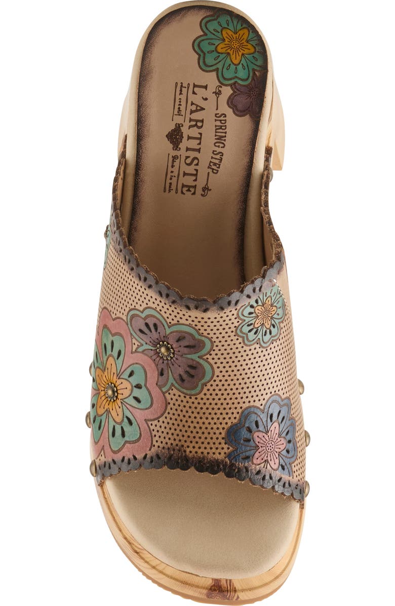 L'Artiste by Spring Step Retrostar Platform Slide Sandal, Alternate, color, Beige Multi