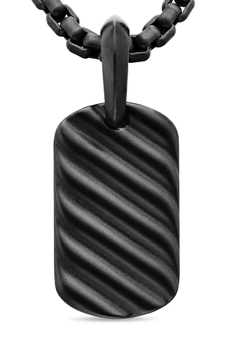 Sculpted Cable Tag in Black Titanium, Alternate, color, BLACK TITANIUM