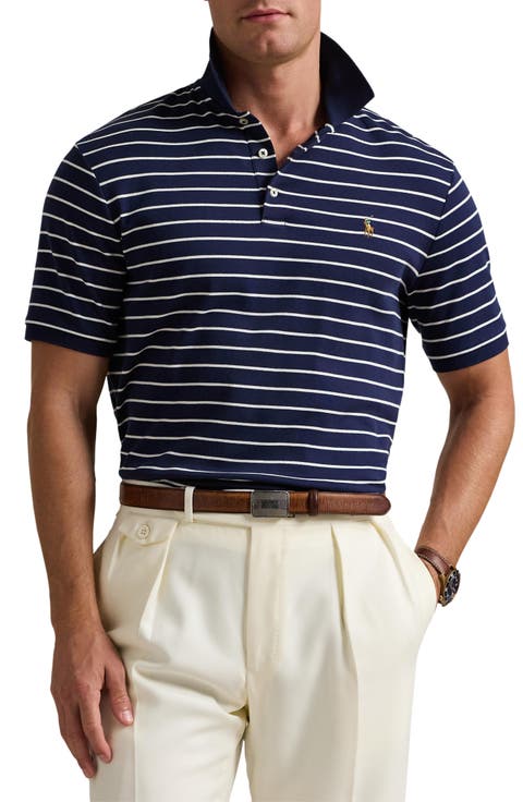 Stripe Cotton Interlock Polo