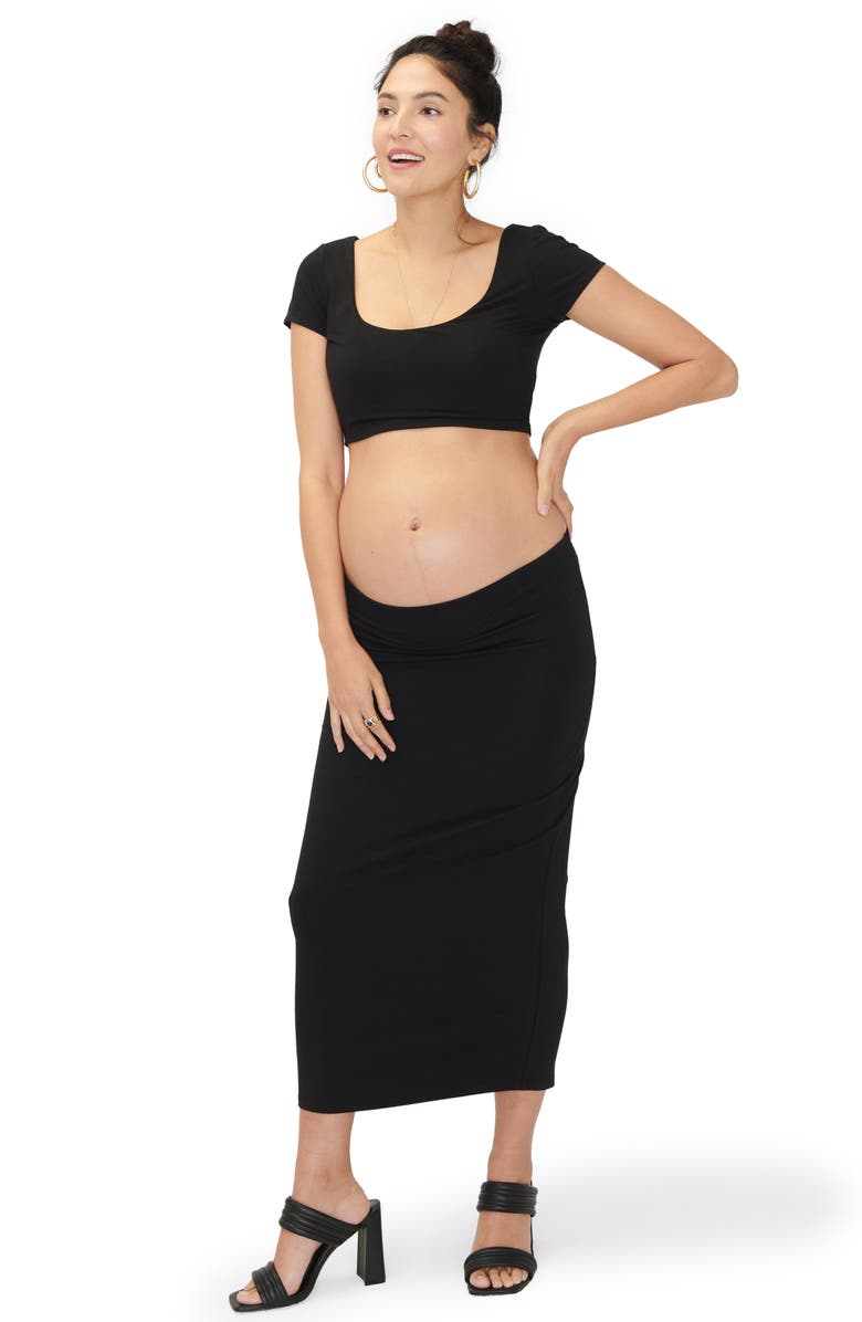 HATCH The Body Maternity Midi Skirt, Alternate, color, 