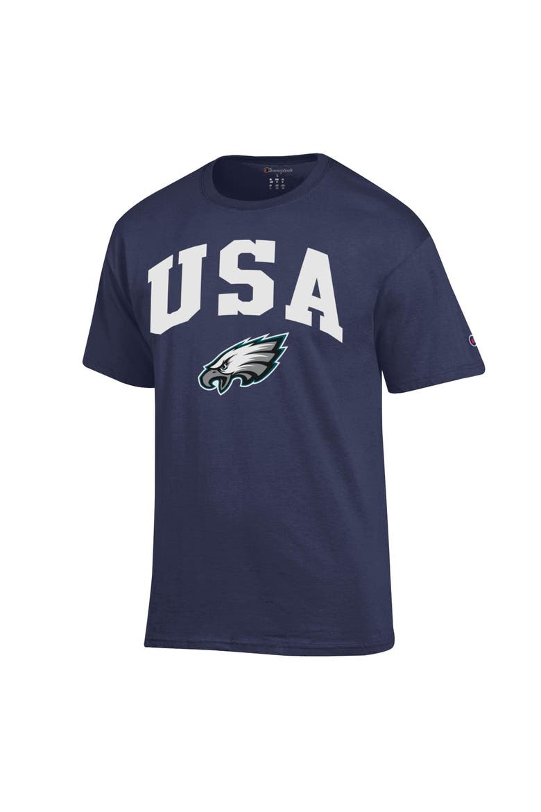 Men's Champion Navy Philadelphia Eagles Americana T-Shirt, Alternate, color, Navy