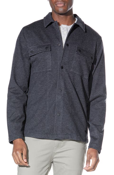 Relaxed Fit Knit Shirt Jacket