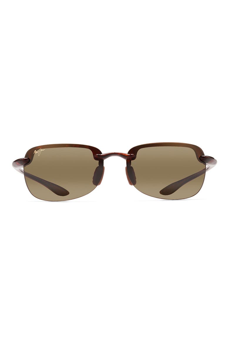 Sandy Beach 56mm PolarizedPlus2® Semi Rimless Sunglasses, Main, color, TORTOISE