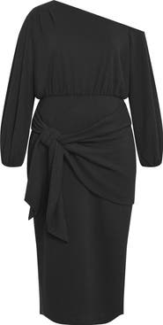 City Chic Alysia Long Sleeve Midi Dress