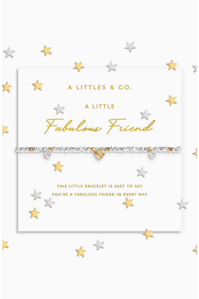 Sparkle Confetti A Little Bracelet In Silver And Gold-Tone Plating, Main, color, Fabulous Friend