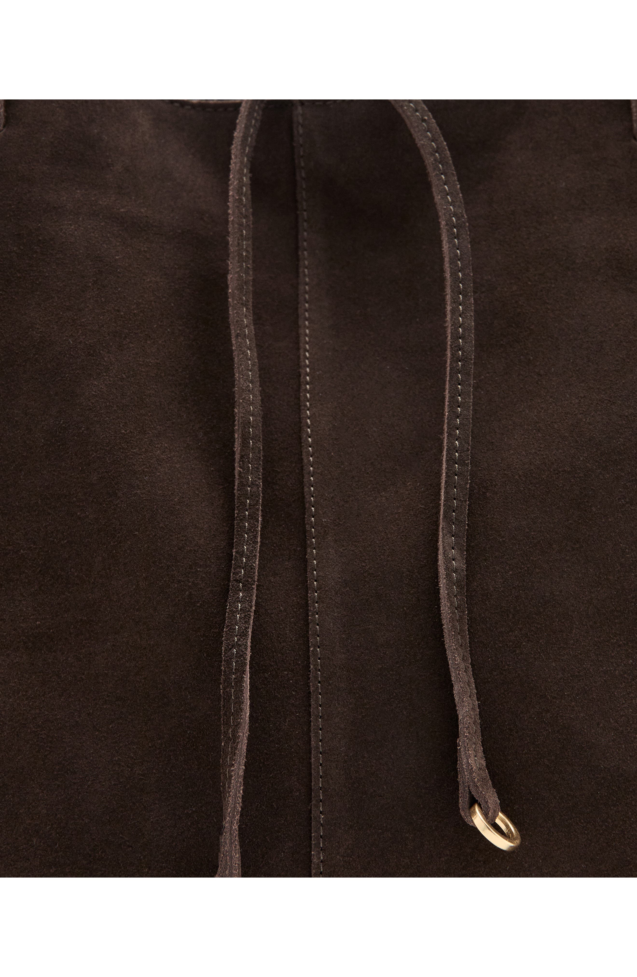MANGO Suede Shopper Bag, Alternate, color, Chocolate