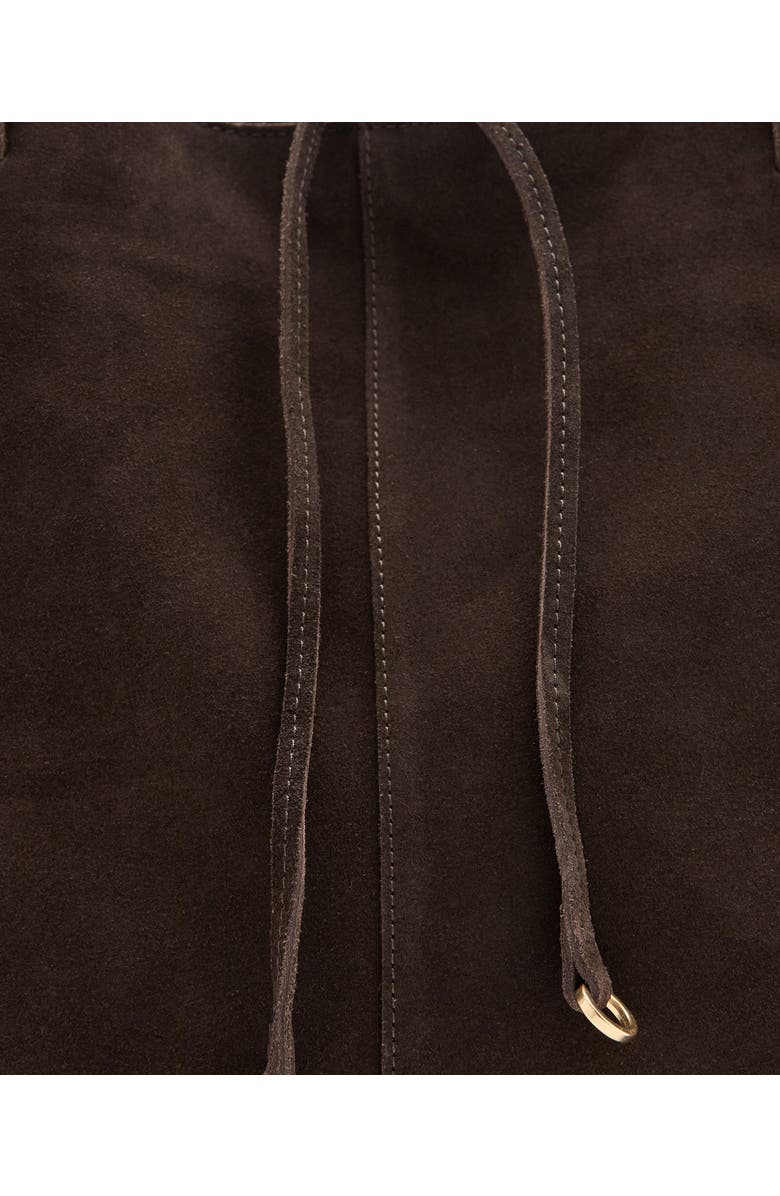 MANGO Suede Shopper Bag, Alternate, color, Chocolate