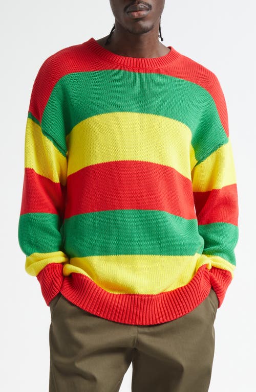 Nicholas Daley Slygo Stripe Cotton Crewneck Sweater In Multi