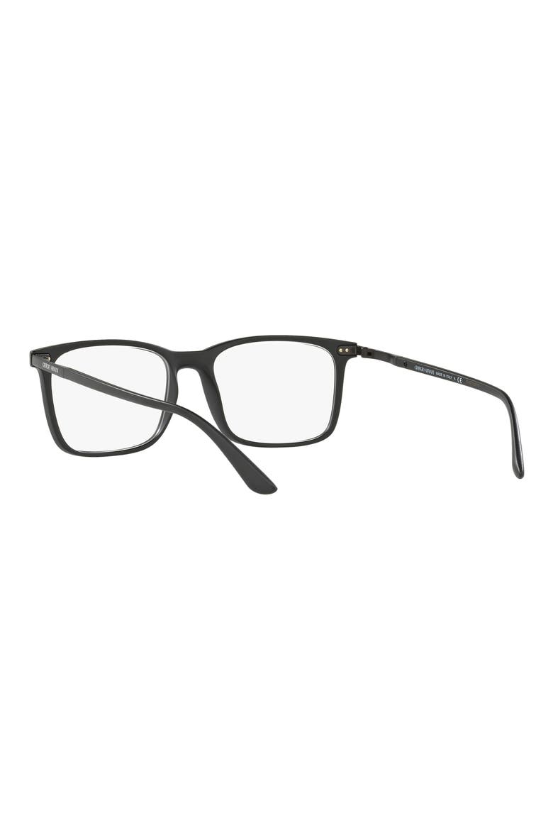 56mm Square Optical Glasses, Alternate, color, MATTE BLACK