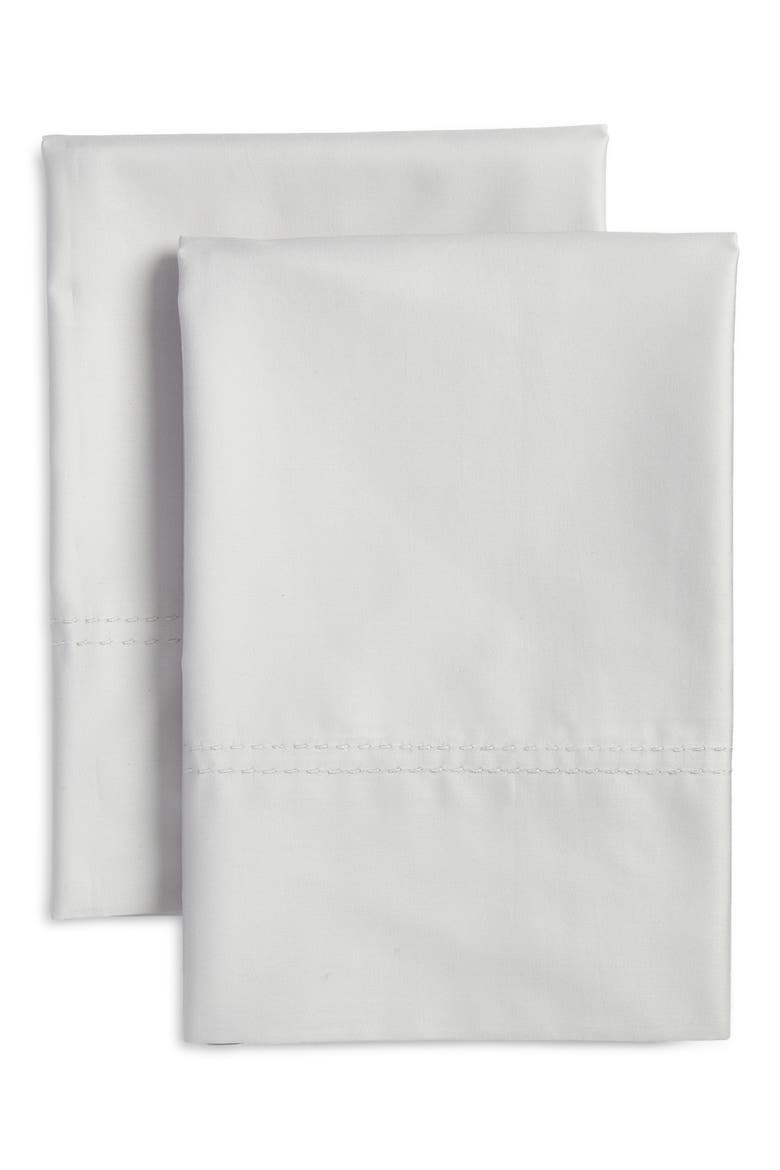 400 Thread Count Organic Cotton Pillowcases, Main, color, GREY VAPOR