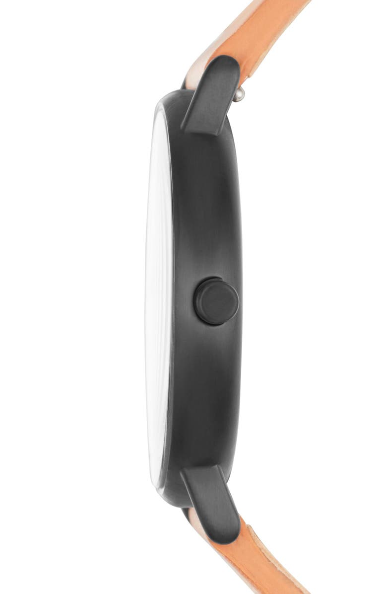 Skagen Signatur Round Leather Strap Watch, 40mm, Alternate, color,