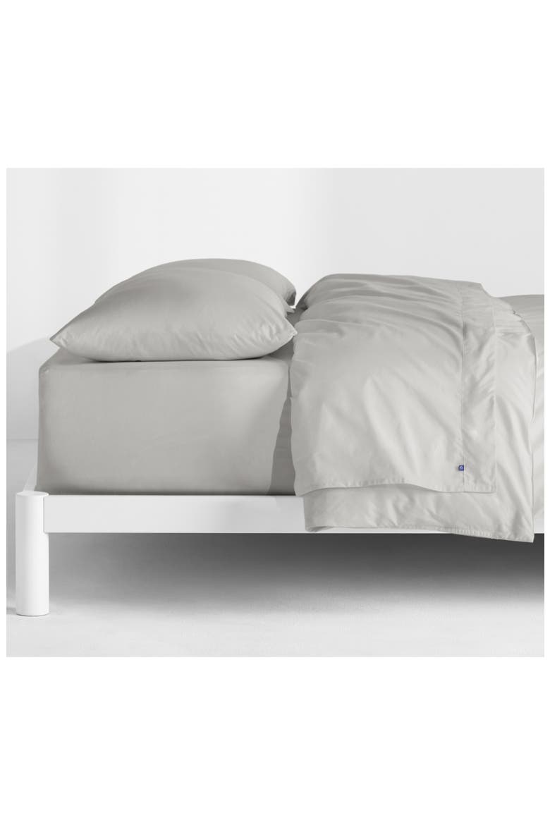 Sateen 276 Thread Count Organic Cotton Sheet Set, Alternate, color, GRAY