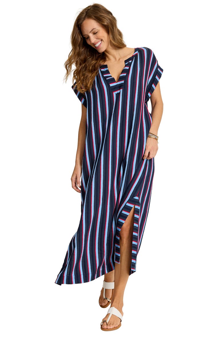 Tommy Bahama Deep Sea Stripe Caftan, Alternate, color, 
