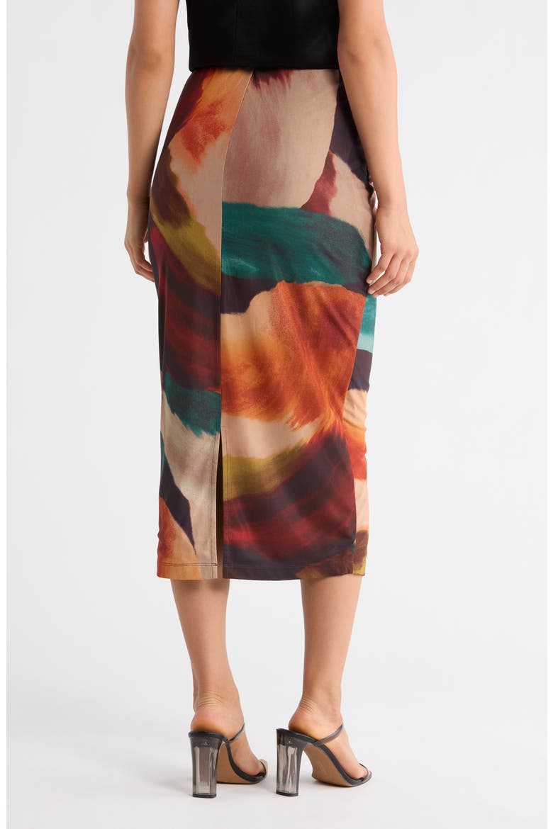 Mesh Pencil Skirt, Alternate, color, CHESTNUT
