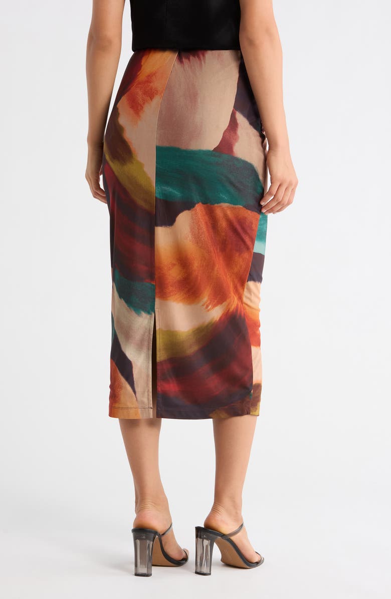 DR2 by Daniel Rainn Mesh Pencil Skirt, Alternate, color, Chestnut