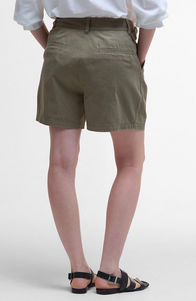 Barbour Cecile Cotton Twill Shorts, Alternate, color, Dusky Green
