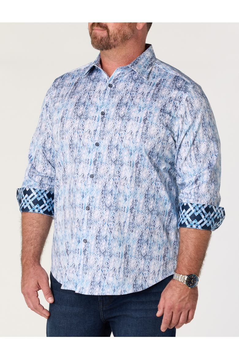 Big & Tall Alahmar Sport Shirt, Main, color, LT BLUE
