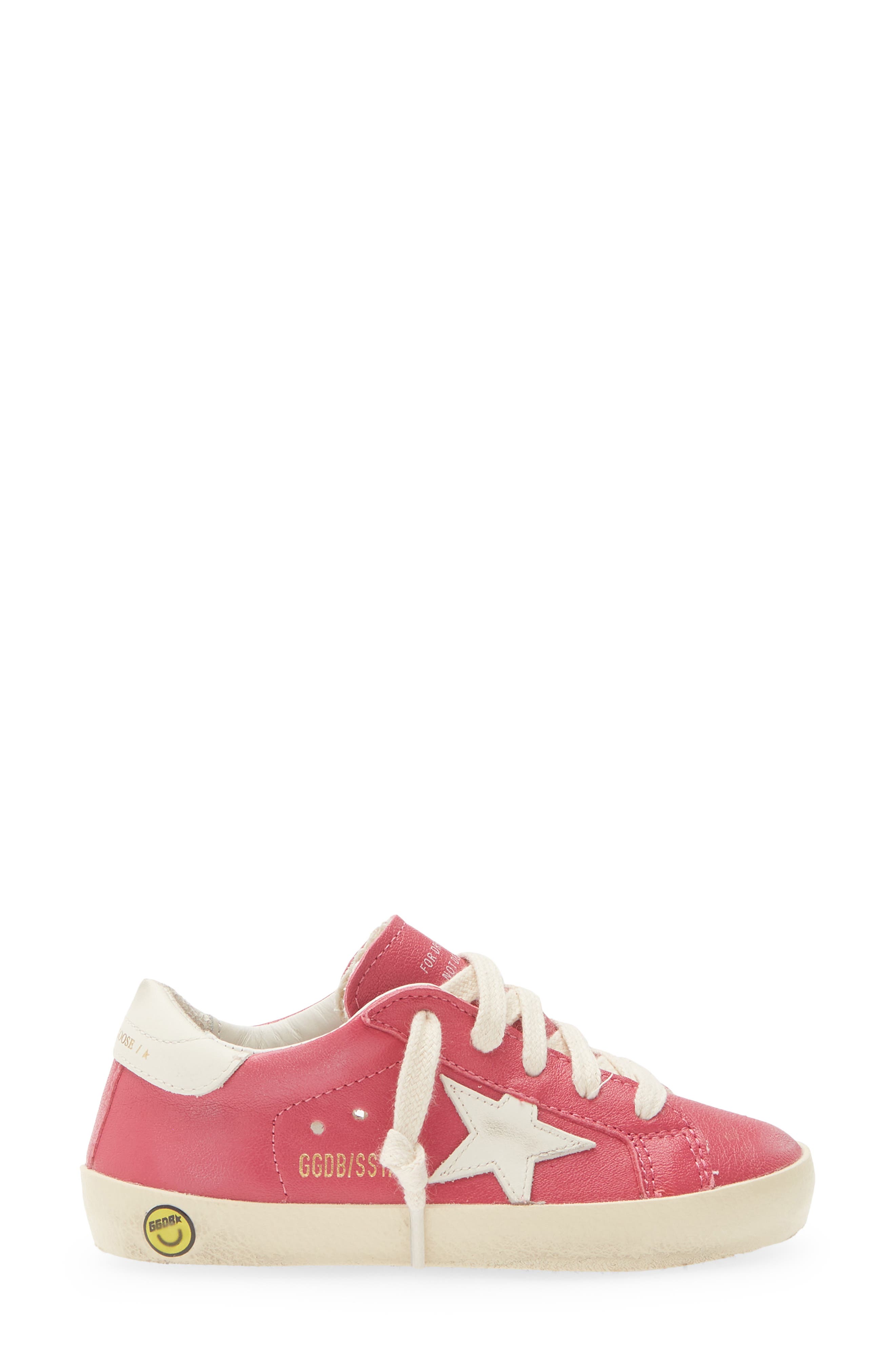 Kids' Super-Star Sneaker, Alternate, color, HOT PINK/ CREAM