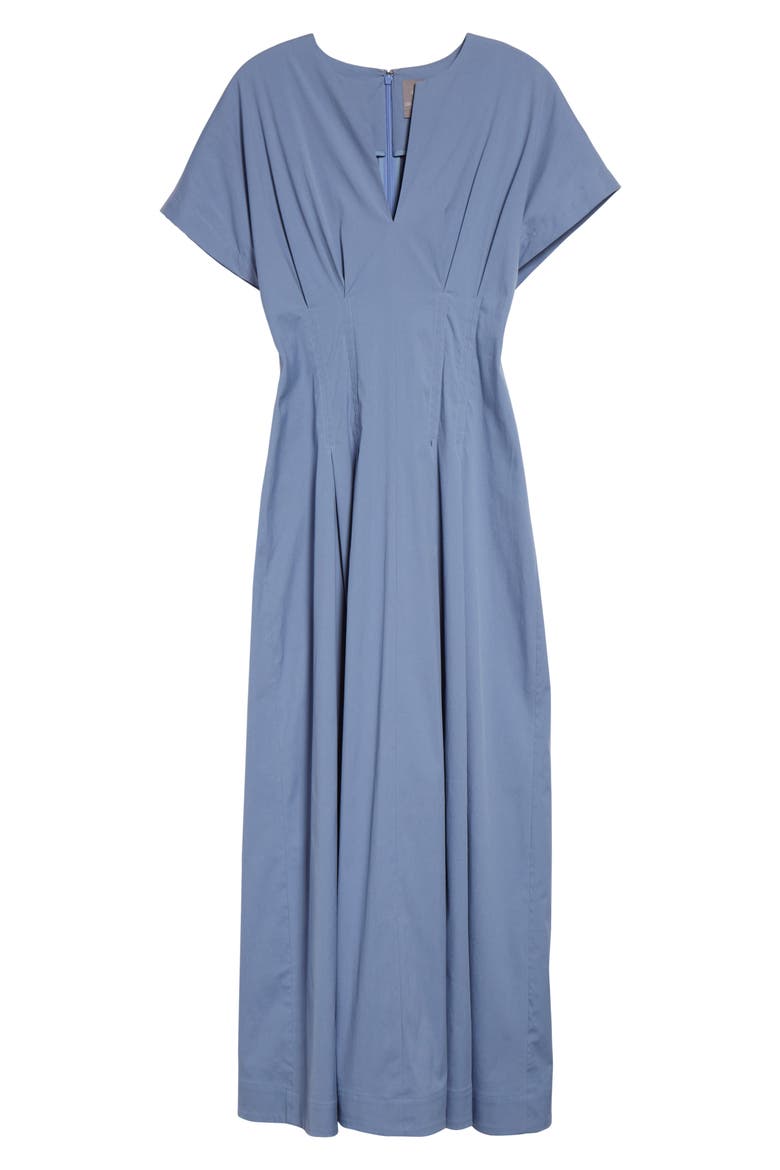 Smocked Back Cotton Poplin Dress, Alternate, color, CORNFLOWER