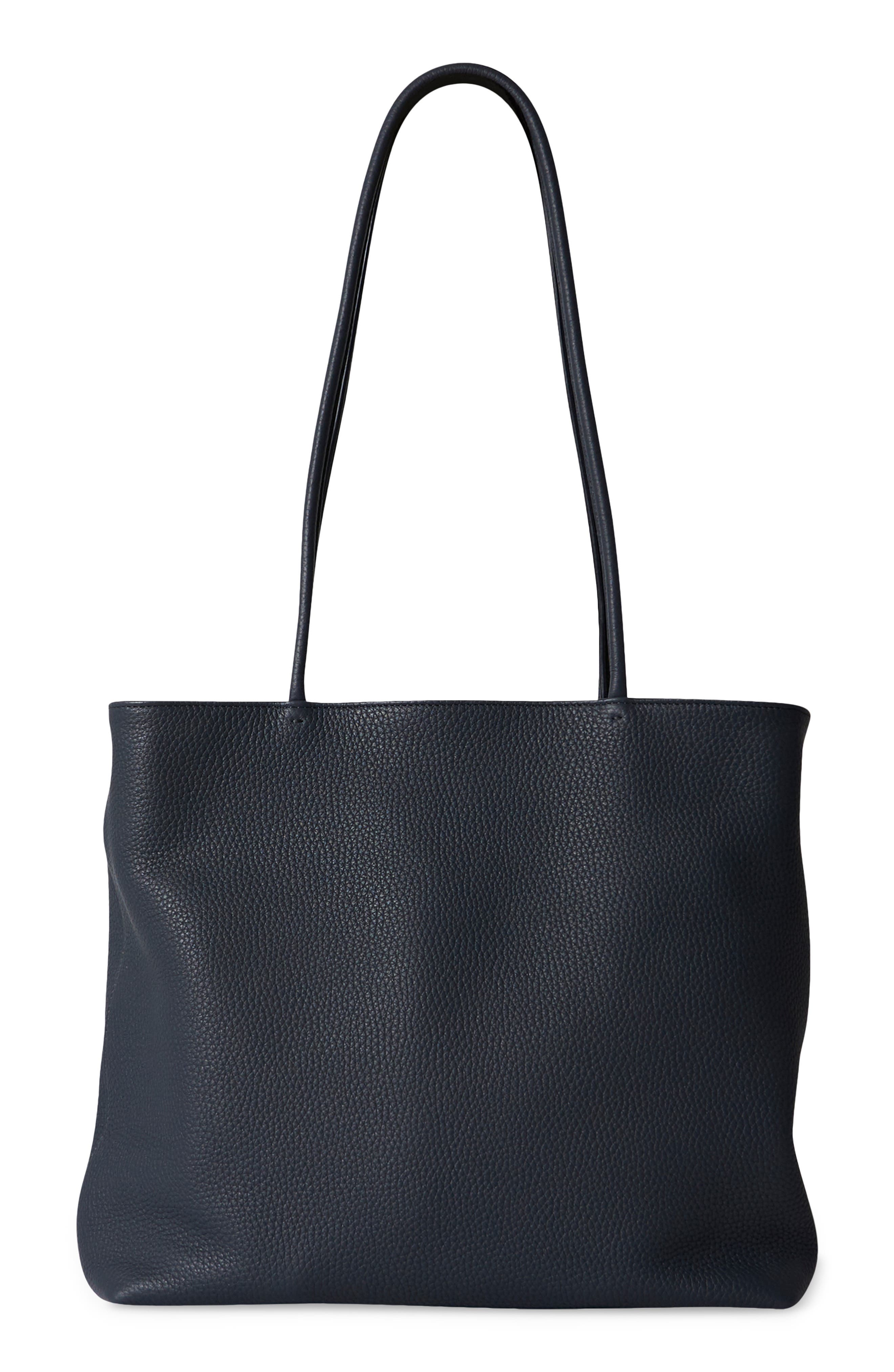 The Row Medium Leather Shopper Tote, Main, color, 