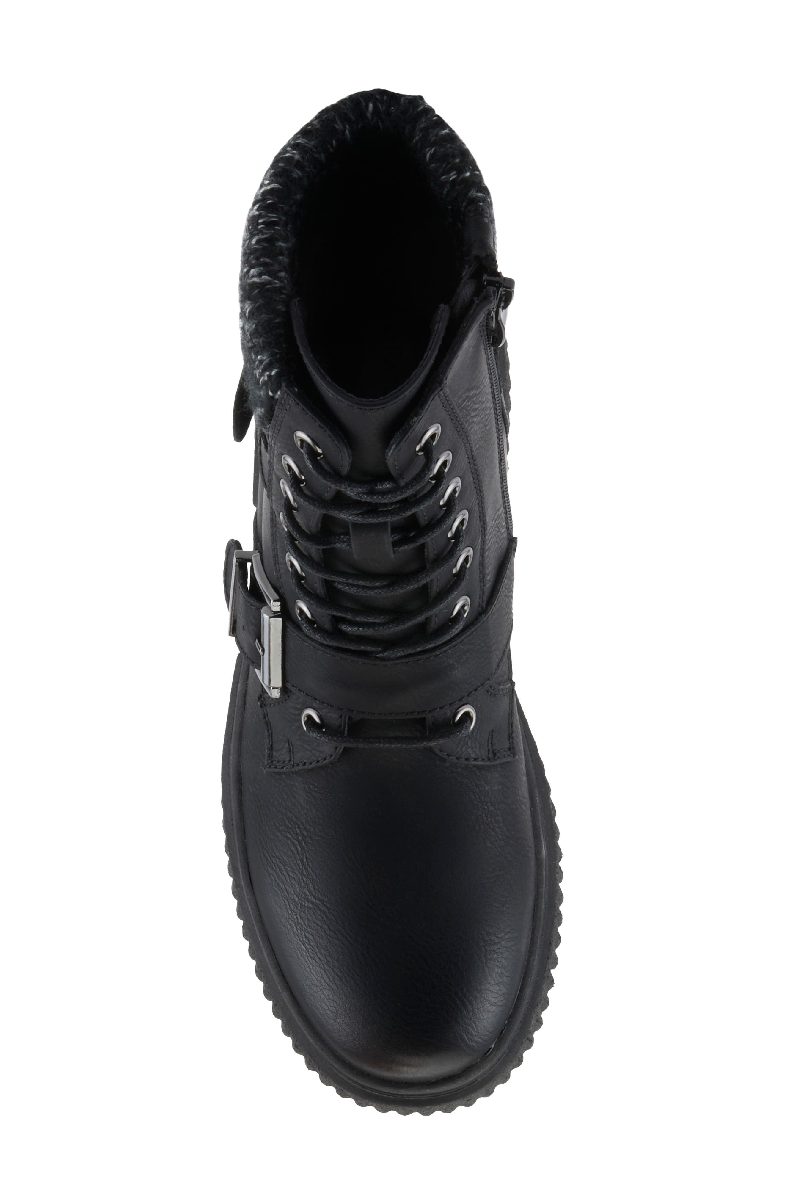 Mahanda Lug Sole Boot, Alternate, color, BLACK