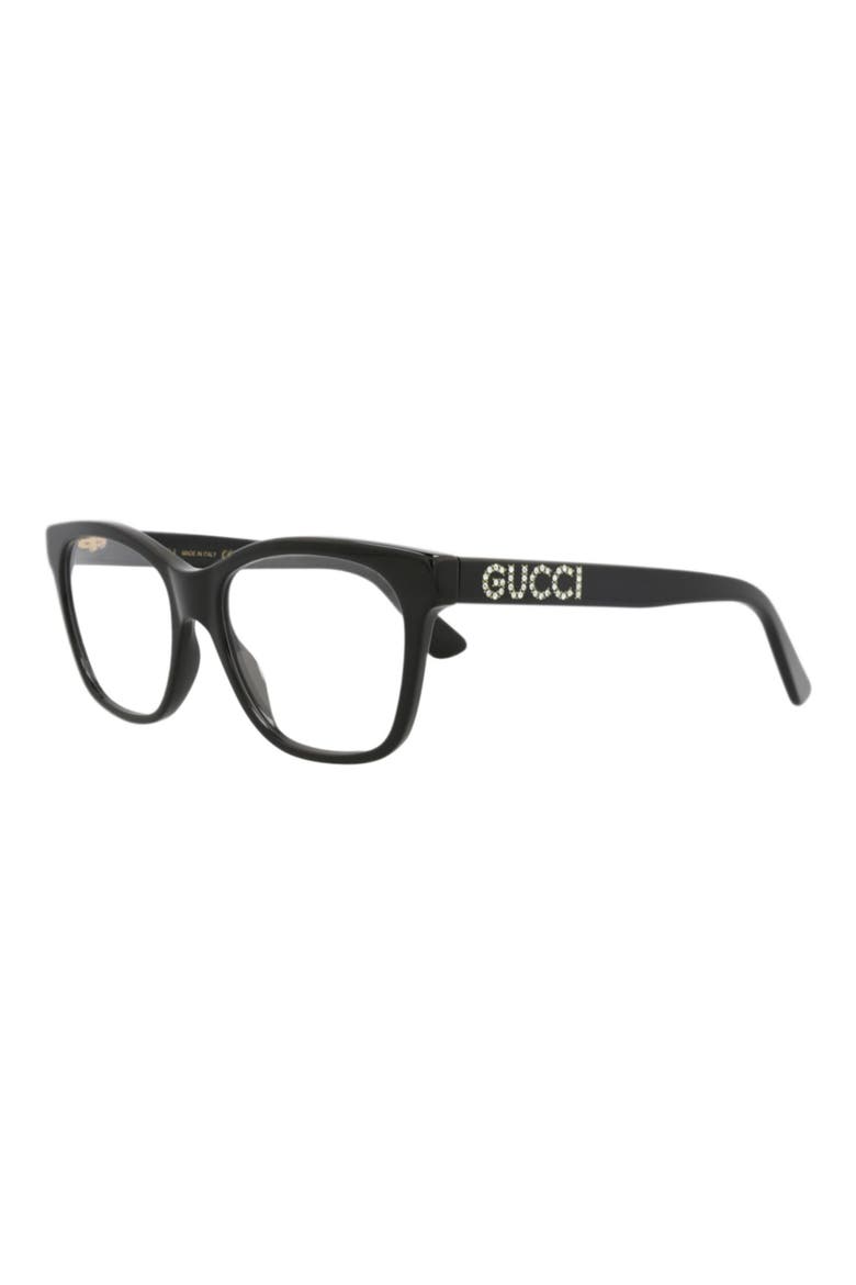 54mm Cat Eye Optical Glasses, Alternate, color, BLACK BLACK TRANSPARENT