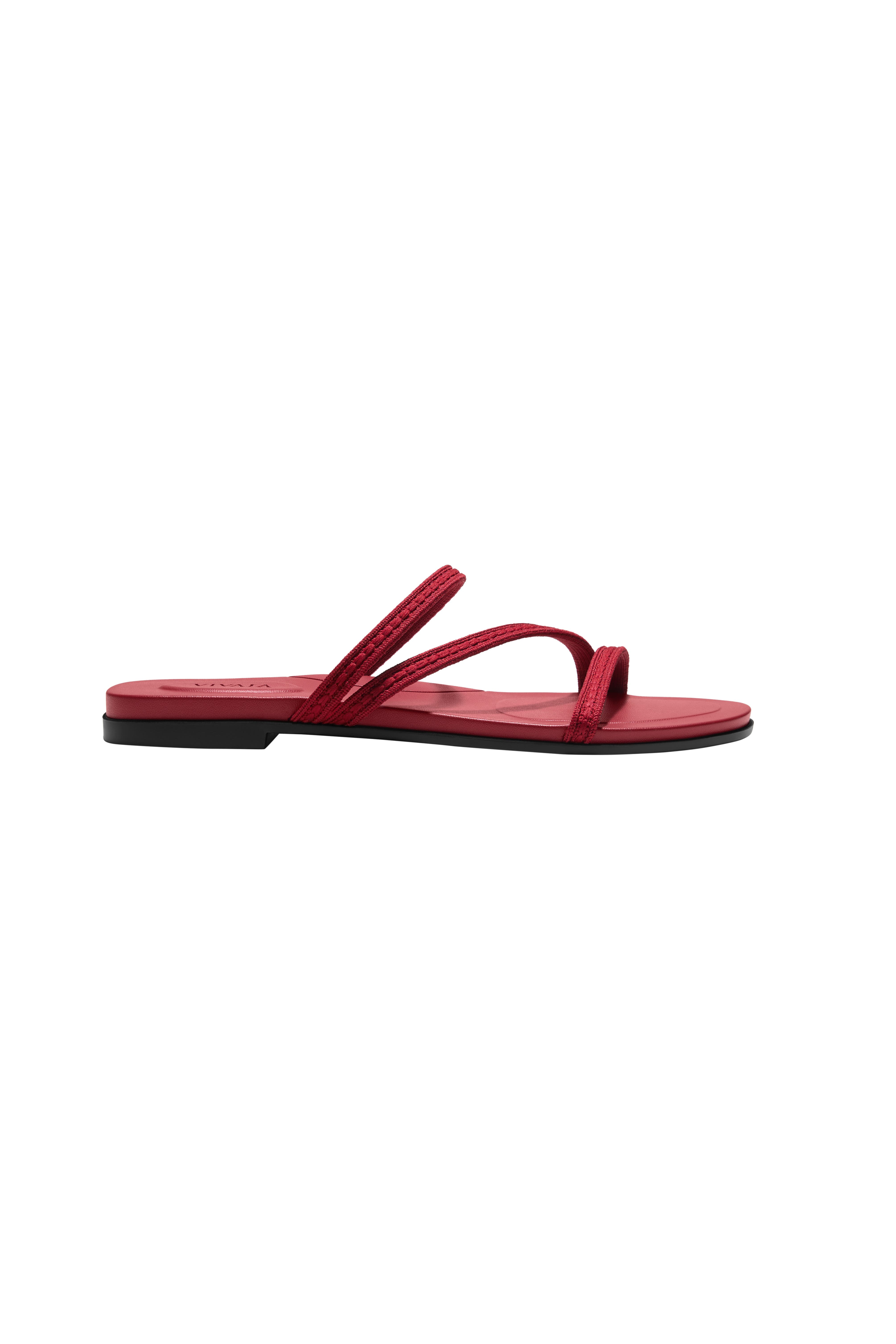 Round-Toe Flip-Flops, Alternate, color, RUBY RED