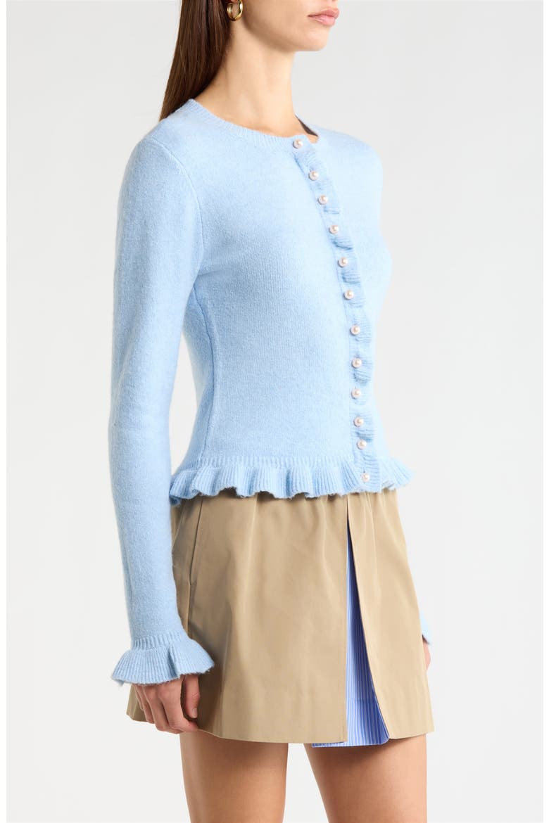 Eowyn Ruffle Cardigan, Alternate, color, LIGHT BLUE