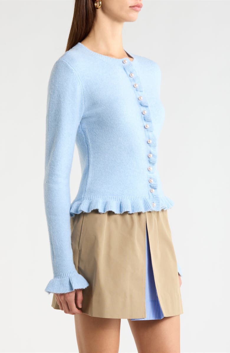 ASTR the Label Eowyn Ruffle Cardigan, Alternate, color, Light Blue