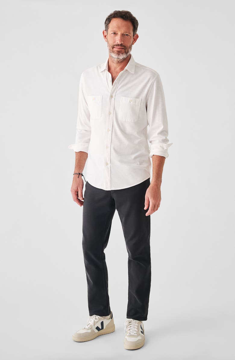 Faherty Slim Straight Leg Stretch Terry Cloth Pants, Alternate, color,