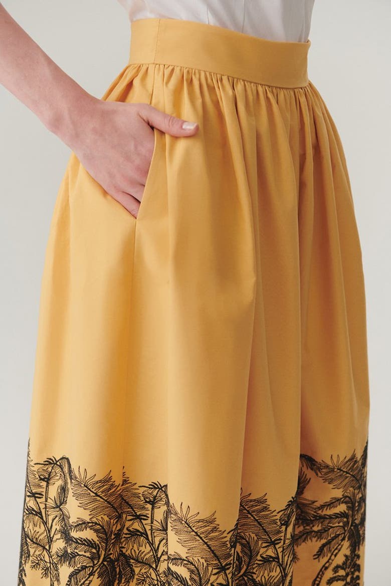 Callie Pleated Skirt, Alternate, color, Camel
