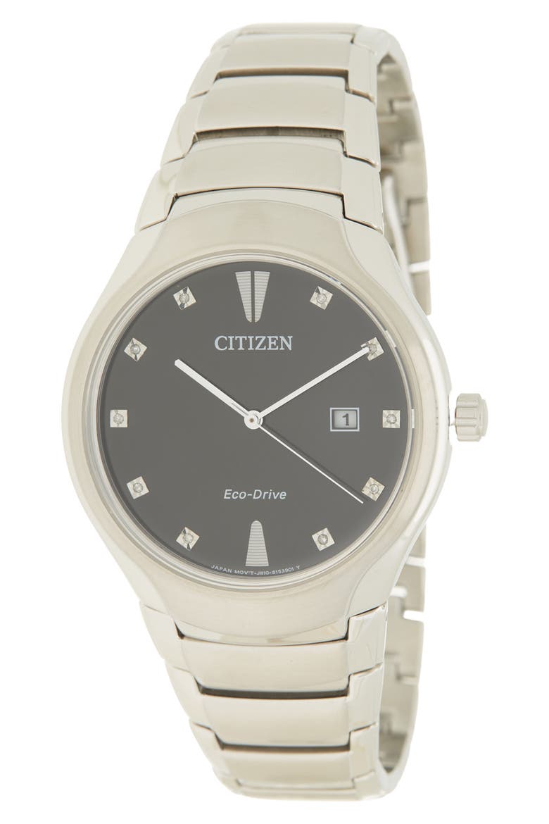 Paradigm Black Diamond Watch, Main, color, SILVER TONE