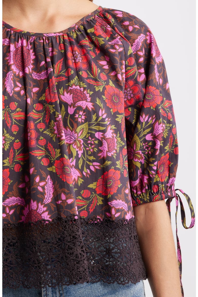 Veda Floral Cotton Top, Alternate, color, TABITHA FLORAL PRINT