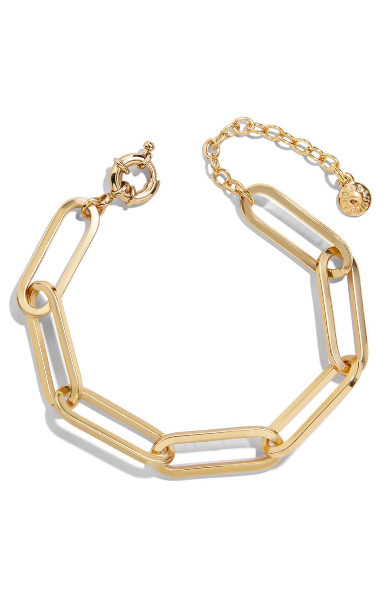 BaubleBar Hera Link Bracelet, Main, color, Gold
