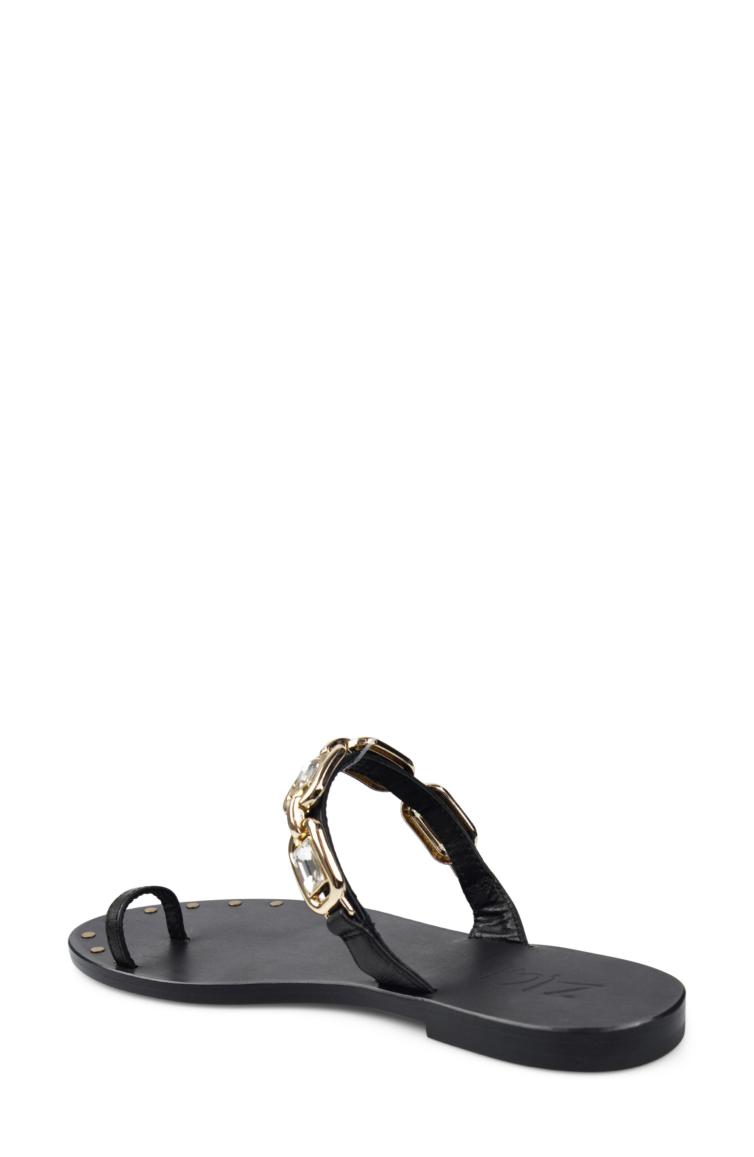 Toe Loop Sandal, Alternate, color, BLACK