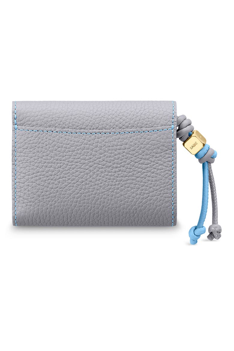 Leather Trifold Wallet, Alternate, color, Dove Sky