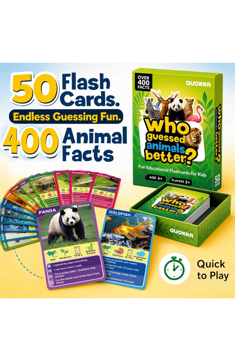 Quokka Who Guess It Better Visual Clue Card Game Collection, Alternate, color, Animals 2