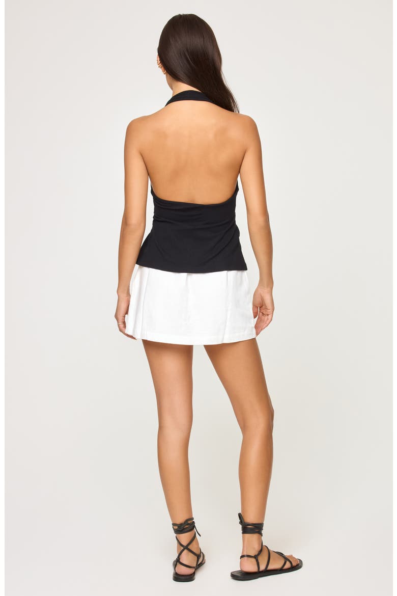 Callie Halter Cover-Up Top, Alternate, color, BLACK
