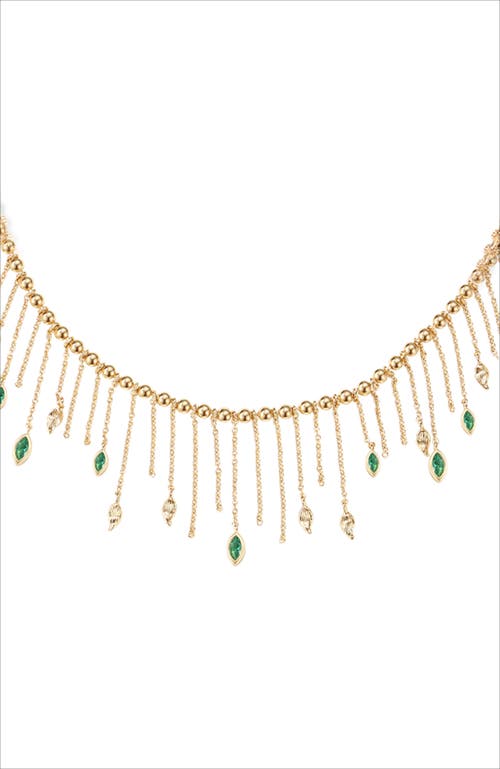 Rc Retro Chic Verdant Whisper Tassels Necklace In Gold