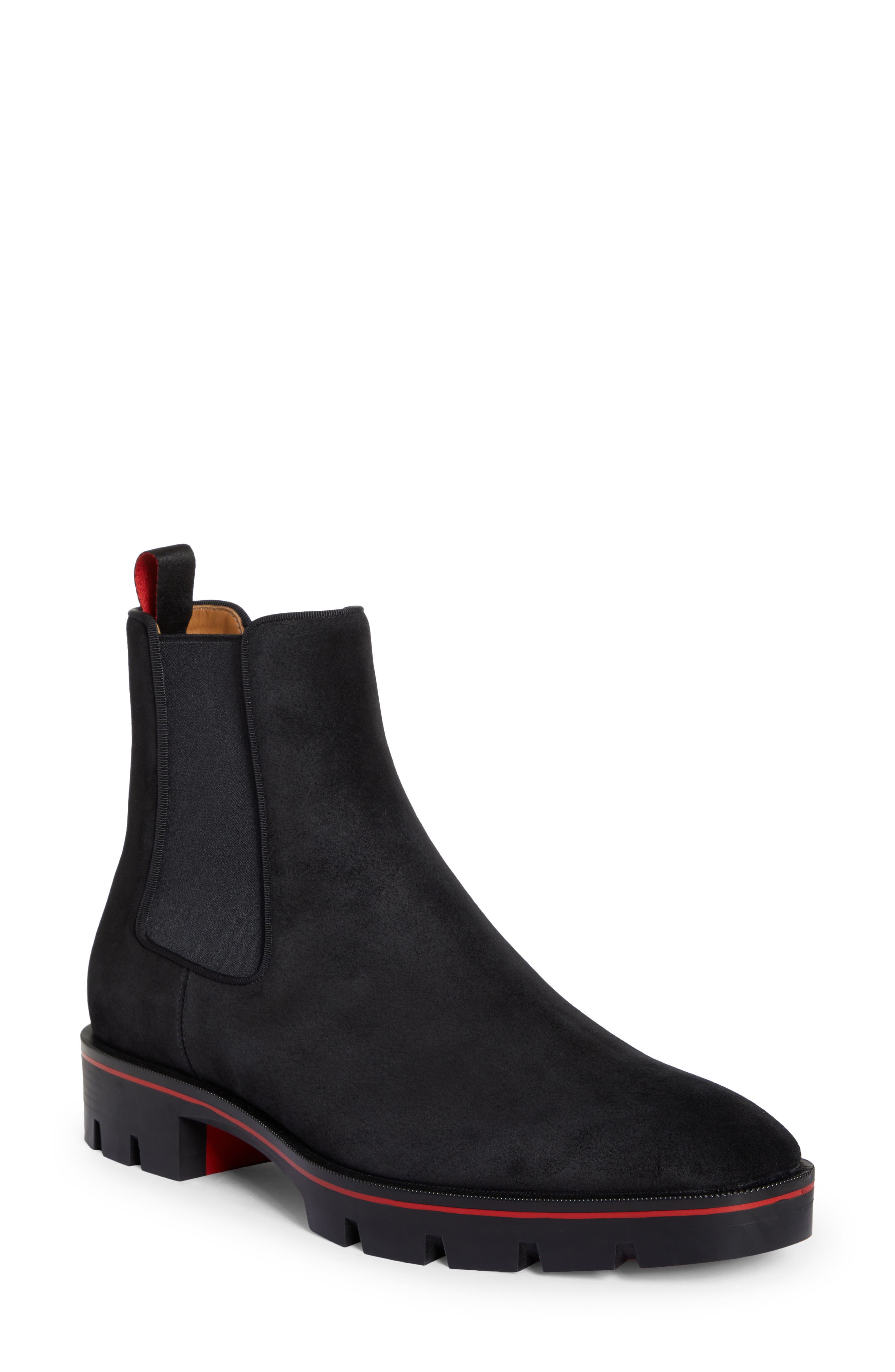 Christian Louboutin Alpinsol Chelsea Boot, Main, color, Bk01-Black