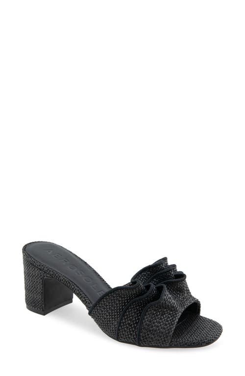 Aerosoles Gabrielle Ruffe Slide Sandal In Black