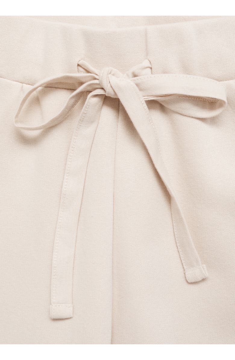 MANGO Wide Leg Cotton Drawstring Pants, Alternate, color, 